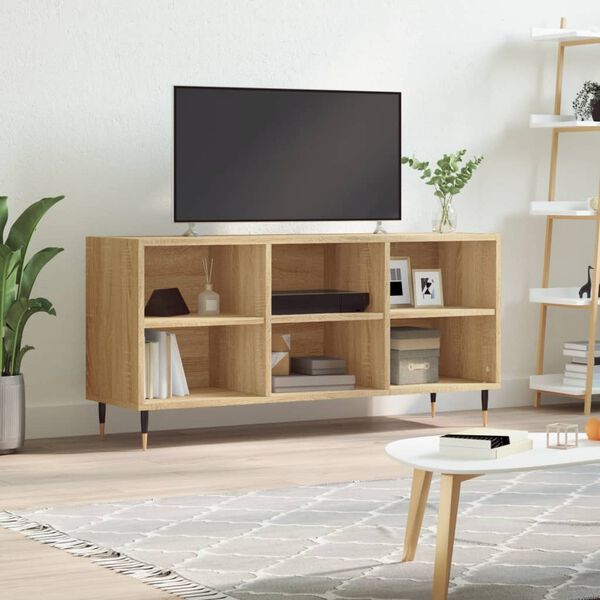vidaXL TV-benk sonoma eik 103,5x30x50 cm konstruert tre