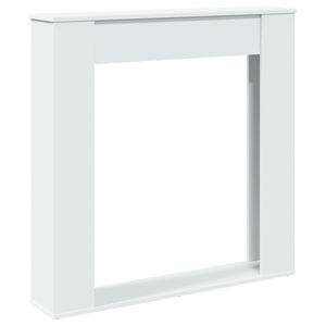 vidaXL Peisramme hvit 100x20x100 cm konstruert tre