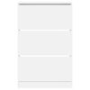 vidaXL Skohylle hvit 80x21x125,5 cm konstruert tre