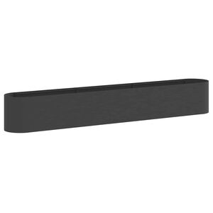 vidaXL Hevet Hagebed Svart 280 x 40 x 40 cm