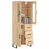 vidaXL Highboard sonoma eik 69,5x34x180 cm konstruert tre