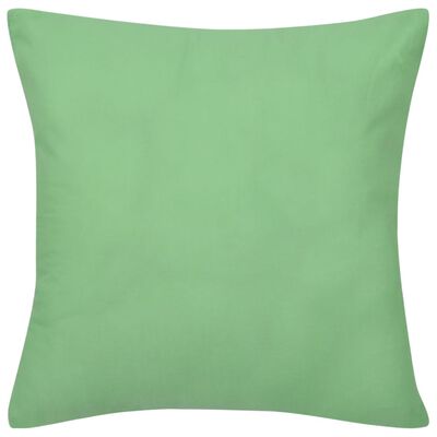 130927 4 Apple Green Cushion Covers Cotton 80 x 80 cm