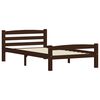 vidaXL Sengeramme med 2 skuffer m&oslash;rkebrun heltre furu 100x200 cm
