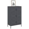 vidaXL Highboard antrasitt 68x39x113 cm stål