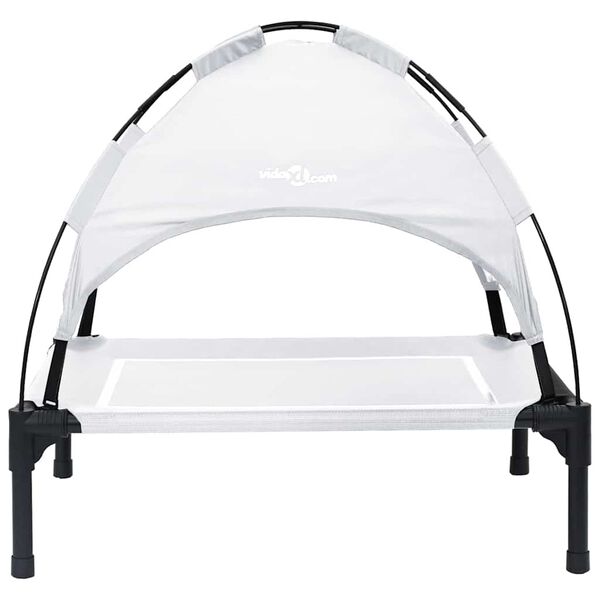 vidaXL Hundeseng Sølvgrå s Stål