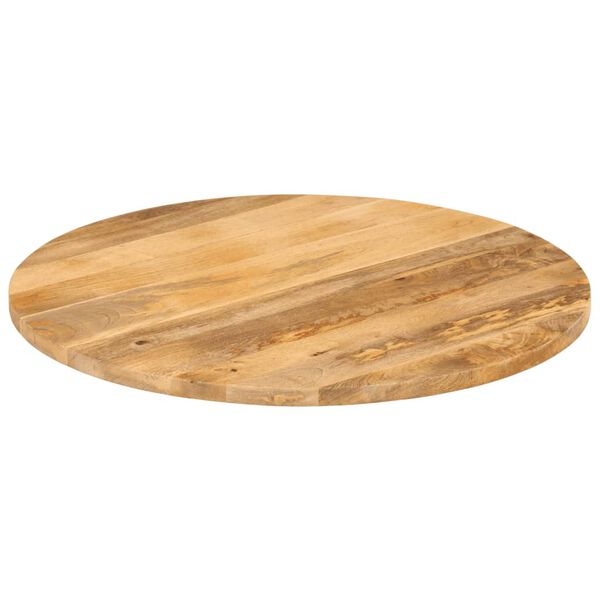 vidaXL Bordplate &Oslash; 90x3,8 cm rund heltre mango