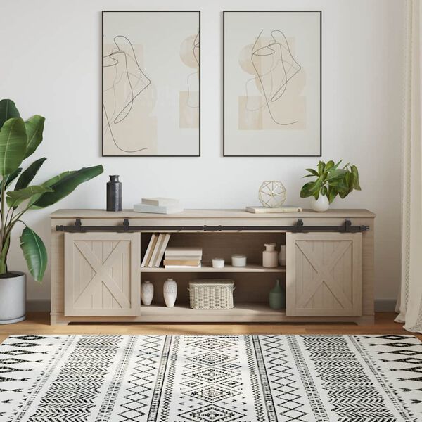 vidaXL Skyved&oslash;rsett for skap 183 cm karbonst&aring;l