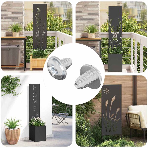 vidaXL L&aring;seskruer 2 pcs s&oslash;lv M4 x 5 mm Jern