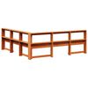 vidaXL Bokhylle sengegavl L-formet voksbrun 200 cm heltre furu