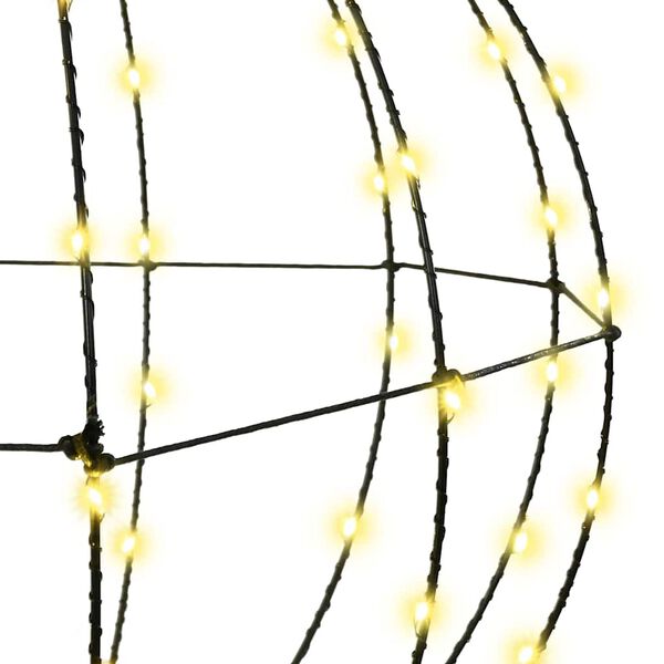 vidaXL Kule med 320 LED 2 pcs Varmhvit 50 cm Metall