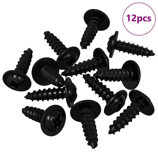 vidaXL Selvgjengende Spiker 12 pcs Svart 3,5 x 12 mm Jern