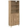 vidaXL H&oslash;yskap Artisan Eik 69,5 x 32,5 x 180 cm Konstruert tre