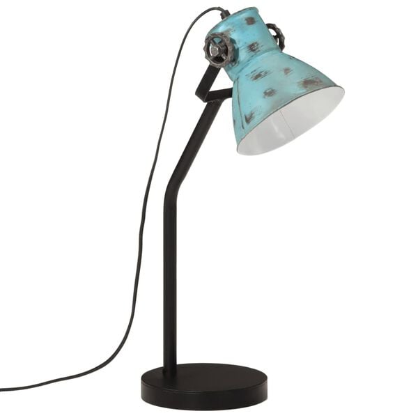 vidaXL Skrivebordslampe 25 W denimbl&aring; 17x17x60 cm E27
