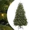 vidaXL Kunstig juletre 300 cm 300 LED-lys Varmhvit PVC og st&aring;l Gr&oslash;nn