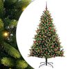vidaXL Kunstig leddet juletre med 300 LED-lamper Gr&oslash;nn 180 cm