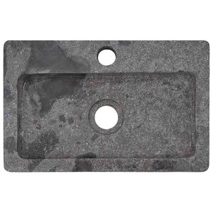 vidaXL Veggmontert vask gr&aring; 38x24x6,5 cm marmor