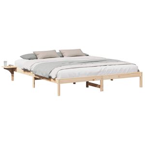 vidaXL Sengestamme Naturlig 200 x 200 cm Massiv furu