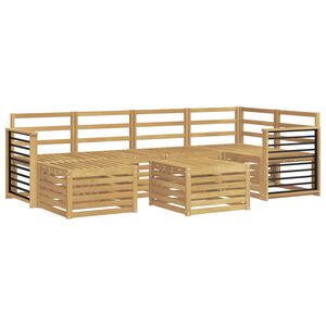 vidaXL Utend&oslash;rs sofa-sett 7 stk. Hvit Polyester