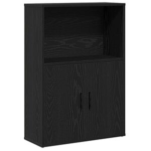 vidaXL Bokhylle svart eik 60x24x85 cm konstruert tre
