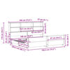 vidaXL Sengeramme uten madrass voksbrun 180x200 cm heltre furu