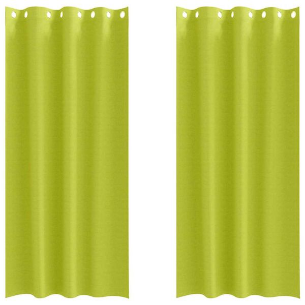 vidaXL Mørkleggende Gardiner med Ringer 2 pcs grønn 245 x 140 cm