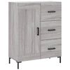 vidaXL Highboard gr&aring; sonoma 69,5x34x180 cm konstruert tre