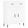 vidaXL Highboard hvit 69,5x34x180 cm konstruert tre