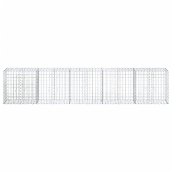 vidaXL Gabionkurv med deksel 500x50x100 cm galvanisert jern