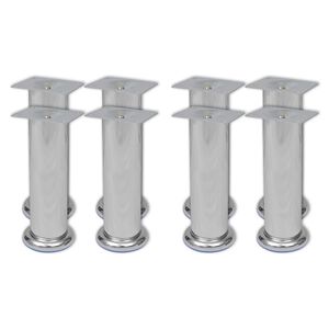 vidaXL Runde sofaben 8 stk krom 180 mm