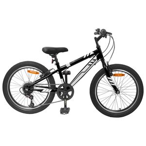 vidaXL Terrengsykkel 24 Tommer 6-Speed for 8-12 &aring;r gamle Svart