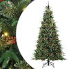 vidaXL Kunstig sammensatt juletre med 300 LED gr&oslash;nn 240 cm PE og PVC