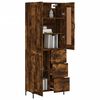 vidaXL Highboard røkt eik 69,5x34x180 cm konstruert tre