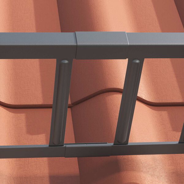 vidaXL Tak sn&oslash;fanger Antrasitt 1200 x 2,5 x 20 cm St&aring;l