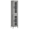vidaXL Highboard gr&aring; sonoma 34,5x34x180 cm konstruert tre