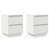 vidaXL Nattbordskap 2 pcs Hvit 39 x 34,5 x 50 cm Konstruert tre