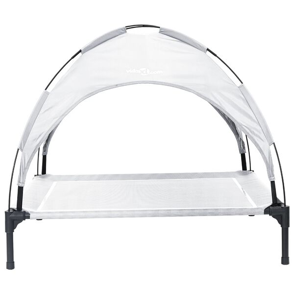 vidaXL Hundeseng S&oslash;lvgr&aring; 104 x 86 x 84,5 cm St&aring;l