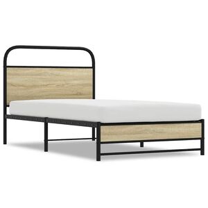 vidaXL Sengeramme uten madrass sonoma eik 90x190 cm konstruert tre