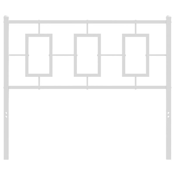 vidaXL Utskiftbar sengegavl i metall hvit 100 cm