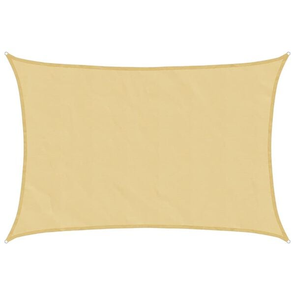 vidaXL Solseil sand 3,5x2,5 m 100% polyester oxford