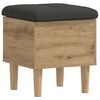 vidaXL Oppbevaringsbenk med pute Artisan eik 42 x 42 x 46 cm