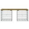 vidaXL Hagebenk gabiondesign 103x44x42 cm impregnert furu