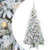 vidaXL Kunstig sammensatt juletre med 300 LED Hvit 180 cm PE og PVC