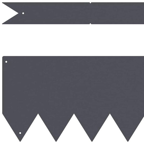 vidaXL Gjerdekant 50 pcs Antrasitt 100 x 0.05 x 20 cm Kaldvalset stål