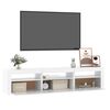vidaXL TV-benk med LED-lys hvit 180x35x40 cm
