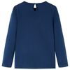 T-skjorte for barn med lange ermer marinebl&aring; 104