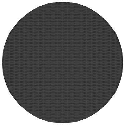 vidaXL Hagesofasett med puter 7 deler polyrotting svart