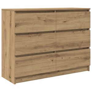 vidaXL Skjenk artisan eik 100x35x76 cm konstruert tre
