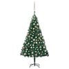 vidaXL Forh&aring;ndsbelyst kunstig juletre med kulesett gr&oslash;nn 150 cm PVC