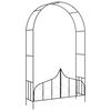vidaXL Hagebue med port svart 138x40x238 cm jern