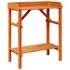 vidaXL Plantebord med hylle Brun 75 x 40 x 90 cm Massiv furu